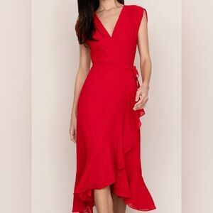 Yumi Kim Vibrant Red Asymmetrical Dress